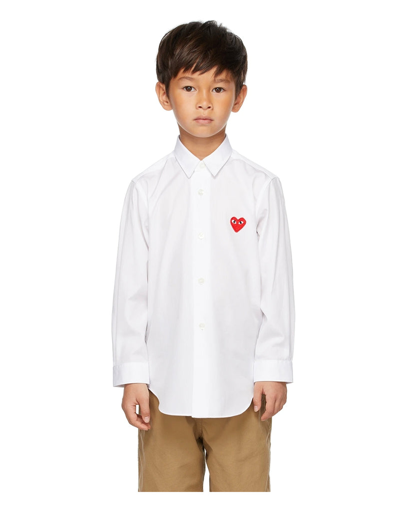 PLAY Long Sleeve Button Down -White
