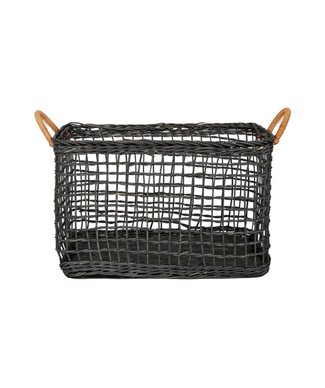 Large Rattan Cabouche Basket - Ink