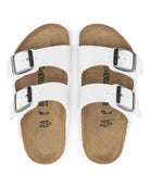 Birkenstock White Kids Arizona BF Slide Sandal