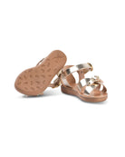 Ancient Greek Sandals Girls Little Vasso In Platinum