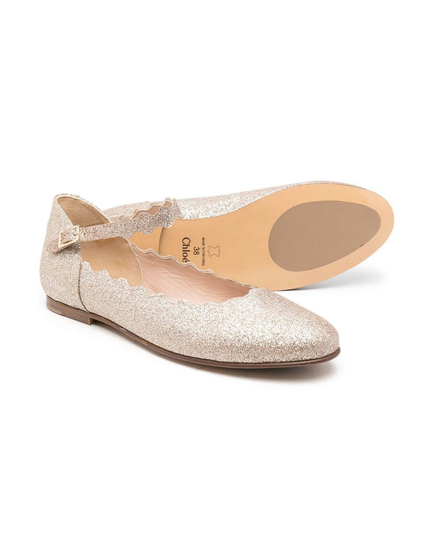 Glitter Detail Ballerina Shoes English Rabbit