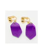 Atsuyo Et Akiko Birthstone Brass Earrings in Amethyst