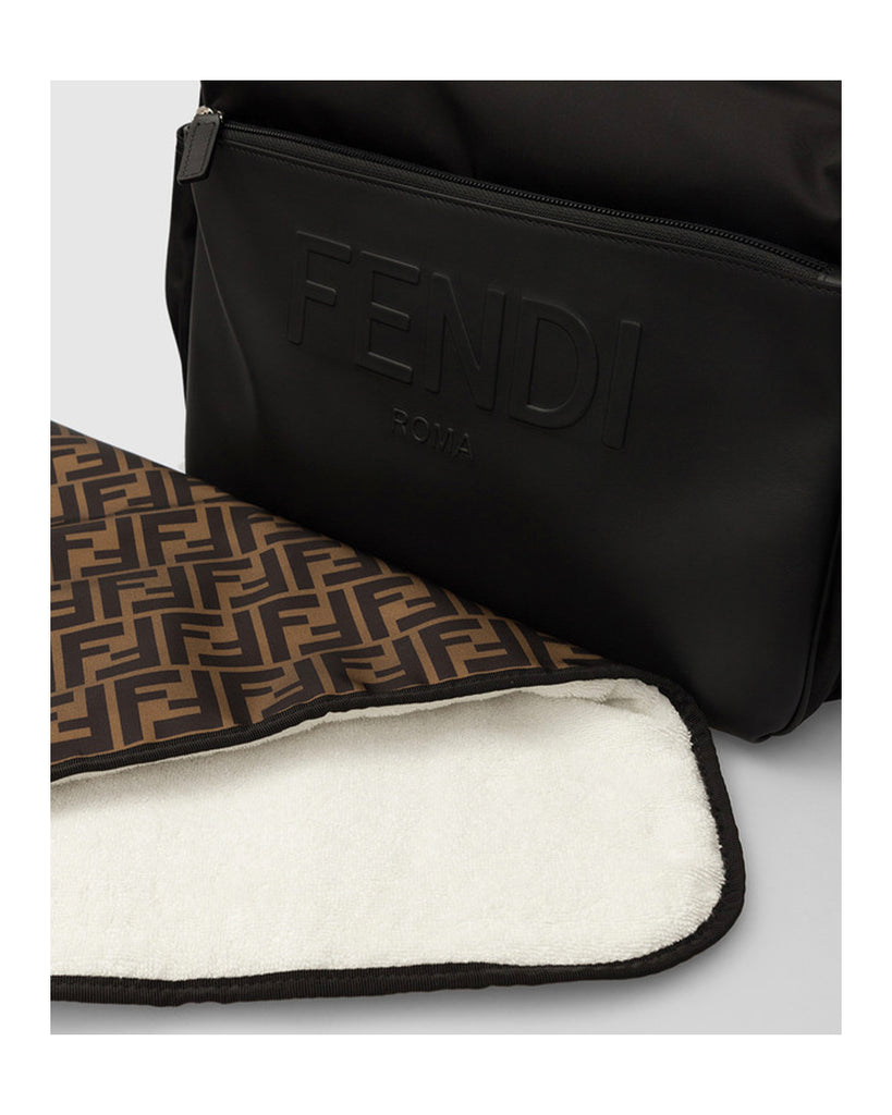 Fendi Baby - Logo Zip-Up FF Diaper Bag