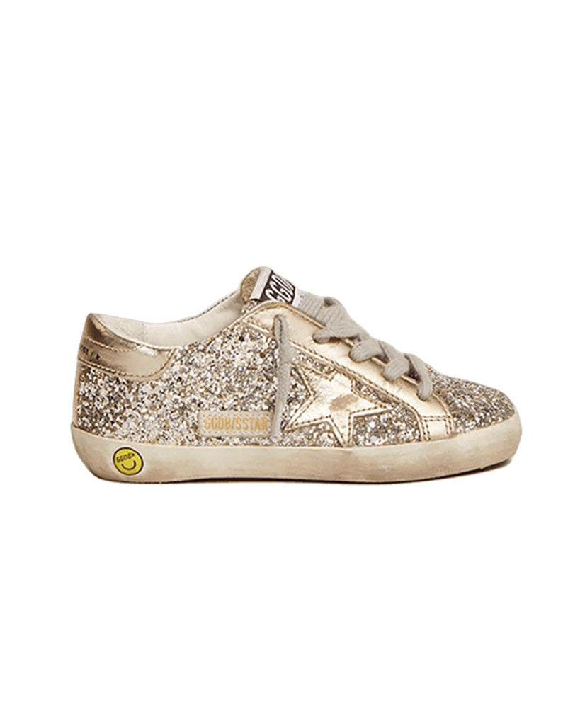 Kids Super-Star Glitter Sneakers - Platinum