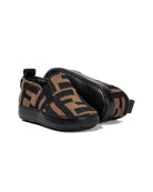 Fendi Baby Allover FF Logo Slip Ons