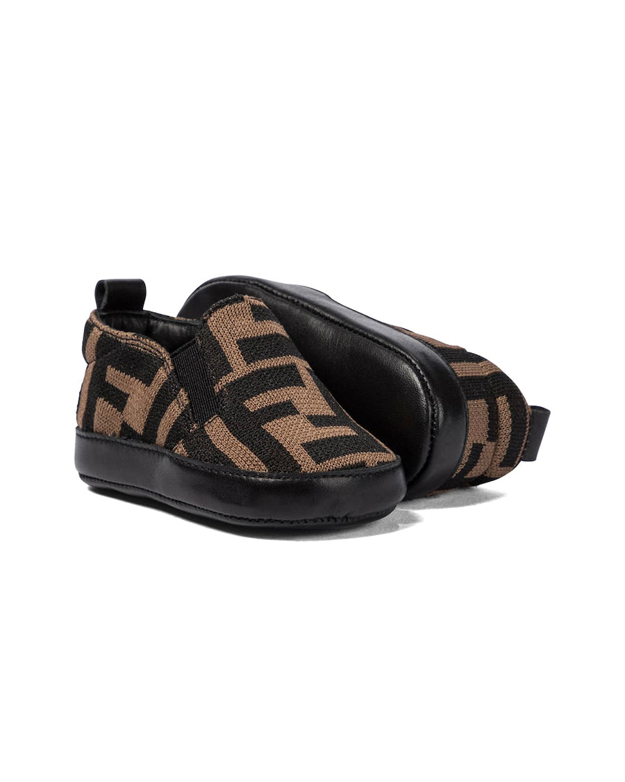 Fendi Baby Allover FF Logo Slip Ons