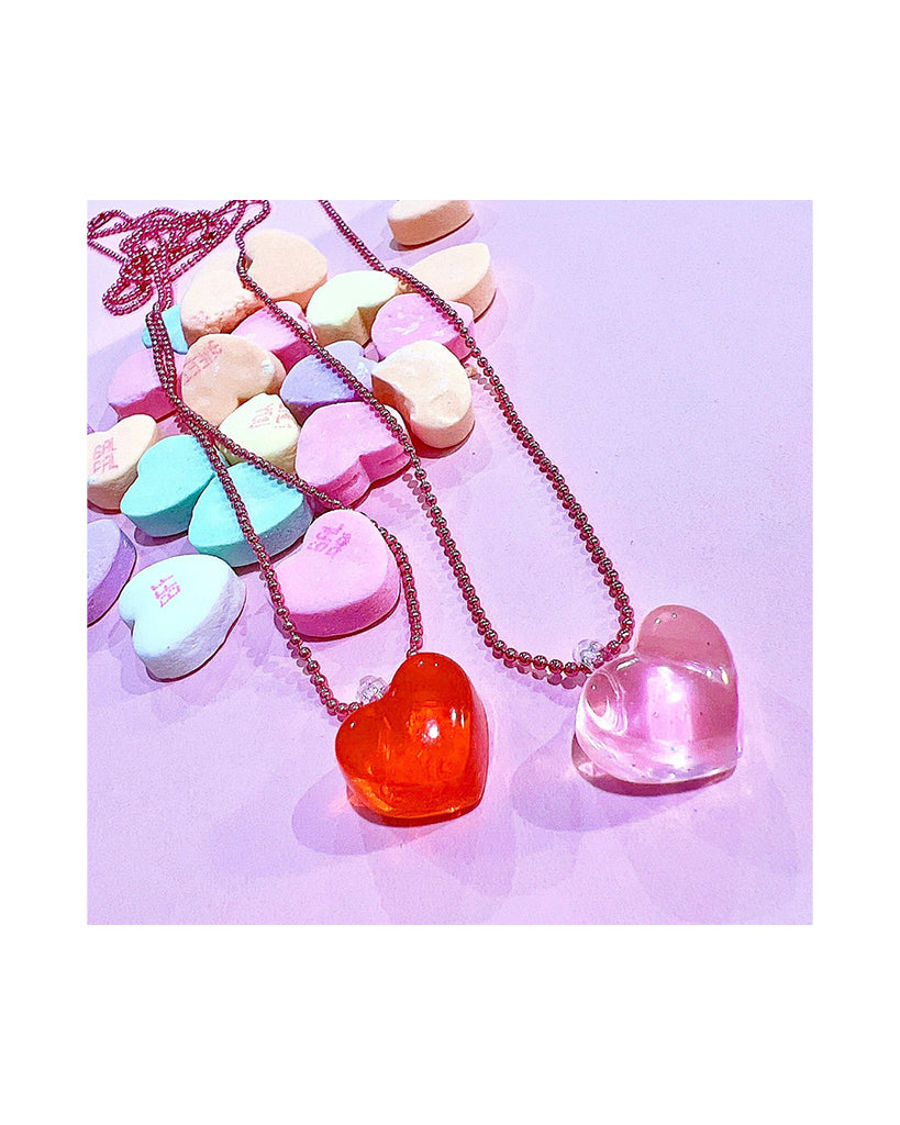 Jello Heart Necklace